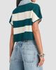 SEROYA Women's Corsa Denim-Trim Striped Top - 3