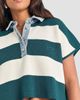 SEROYA Women's Corsa Denim-Trim Striped Top - 5