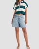 SEROYA Women's Corsa Striped Denim-Trim Top - 2