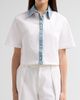 SEROYA Women's Kelsie Denim-Trim Stretch Cotton Crop Top - 5
