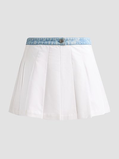 SEROYA Women's Kelsie Pleated Mini Skirt