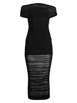 SEROYA Women's Noel Mesh Body-Con Midi-Dress