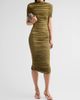 SEROYA Women's Roberta Ruched Mesh Midi Dress - 2