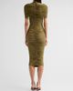 SEROYA Women's Roberta Ruched Mesh Midi Dress - 3