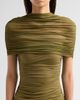 SEROYA Women's Roberta Ruched Mesh Midi Dress - 5