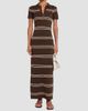 SEROYA Women's Sam Stripe Polo Maxi Dress - 2