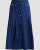 SEROYA Women's Yumi Pleated A-Line Midi Skirt - 1