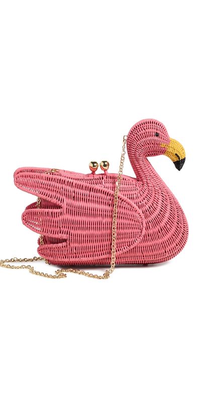 Serpui Serpui Dante Flamingo Clutch Pink One