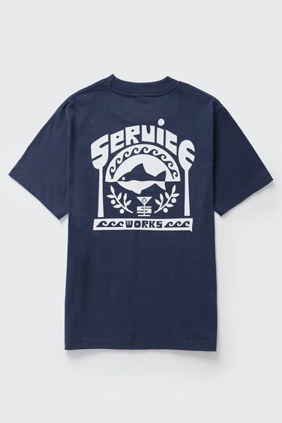 Service Works Service Works Milos Graphic Tee in Navy, Men's at Urban Outfitters