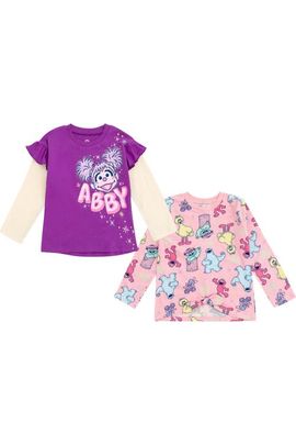 Sesame Street® Sesame Street® 2-Pack Long Sleeve Ruffle T-Shirts
