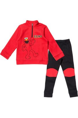 Sesame Street® Sesame Street® Elmo Fleece Quarter-Zip Sweatshirt and Pants Set