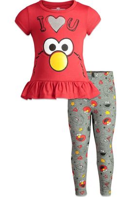 Sesame Street® Sesame Street® Glitter 2-Piece T-Shirt and Leggings Set