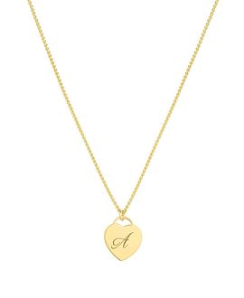 Set & Stones Set & Stones Alice Engraved Initial Heart Necklace