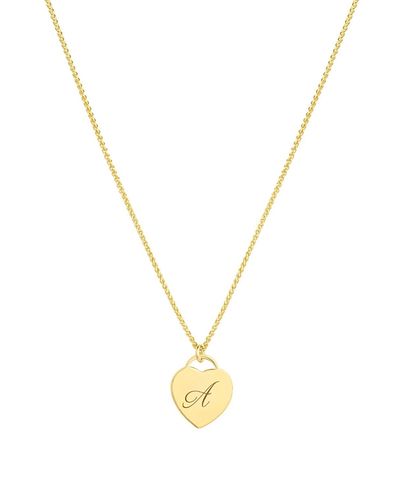 Set & Stones Set & Stones Alice Engraved Initial Heart Necklace