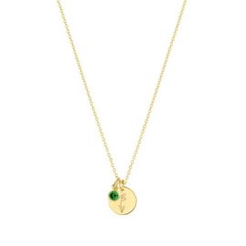 Set & Stones Set & Stones Lily Birth Flower and Birthstone Necklace