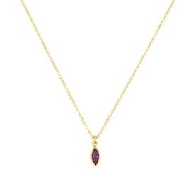 Set & Stones Set & Stones Marquise Birthstone Charm Necklace