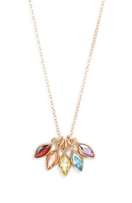 Set & Stones Set & Stones Marquise Multibirthstone Charm Necklace