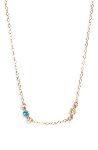 Set & Stones Set & Stones Multibirthstone Station Necklace