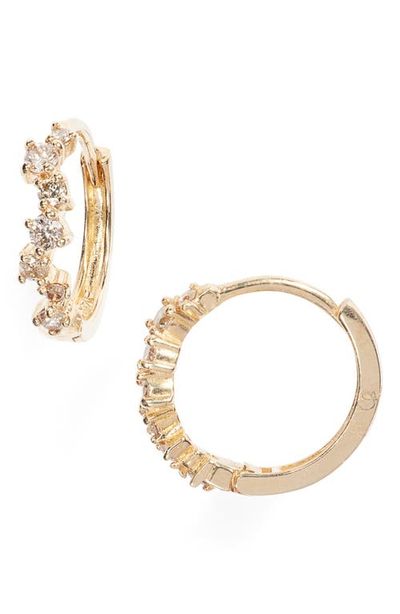 Set & Stones Set & Stones Odessa Diamond Huggie Hoop Earrings