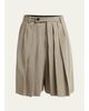 SETCHU Hakama Pleated Wool Shorts - 1