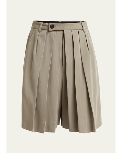 SETCHU Hakama Pleated Wool Shorts