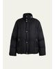 SETCHU Jacquard Stripe Down Hooded Jacket - 1