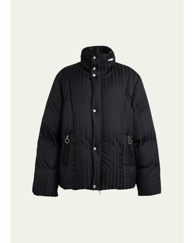 SETCHU Jacquard Stripe Down Hooded Jacket