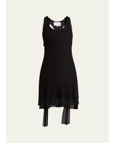 SETCHU Layered Sheer Mini Tank Dress
