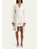 SETCHU No Collar Origami Belted Wool Jacket - 2