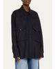 SETCHU Oversized Button Down Wool Cashmere Top - 4