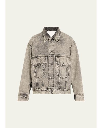 SETCHU Ruche Washed Denim Jacket