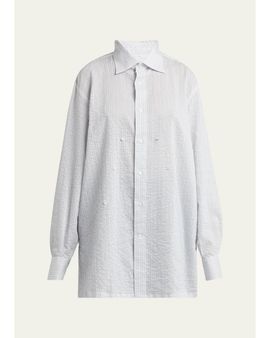 SETCHU Stripe Button Down Blouse