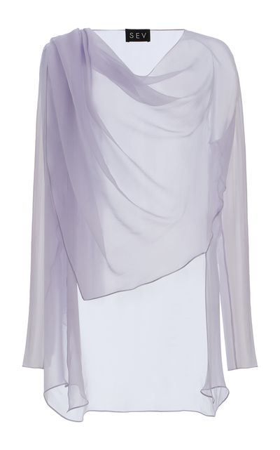 SEV SEV Asymetric Silk Voile Top