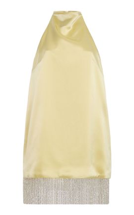 SEV SEV Daniella Fringed Satin Mini Dress