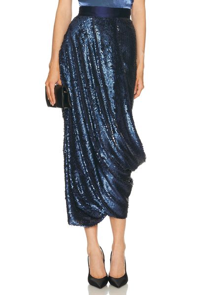 SEV SEV Paillet Draped Skirt