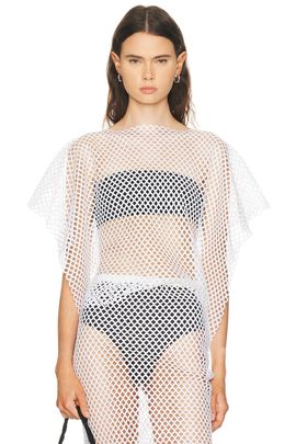 SEV SEV Sequin Mesh Top