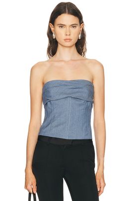 SEV SEV Tailored Drape Corset Top
