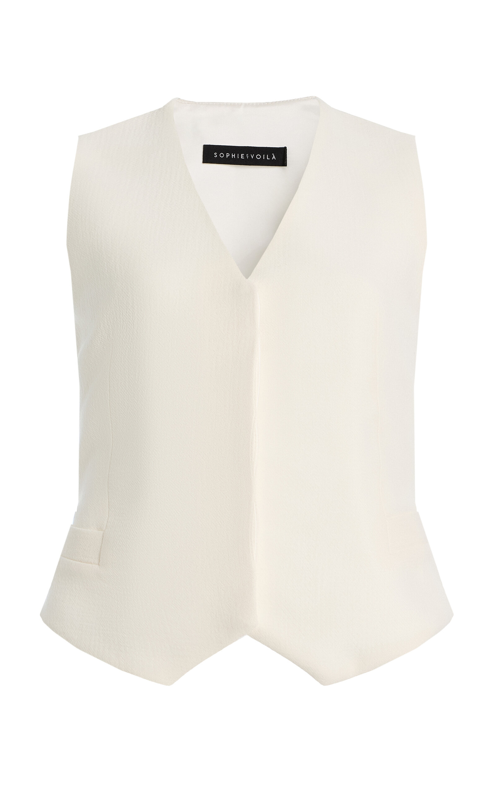 SEV SEV Tailored WoolCrepe Vest White FR 36