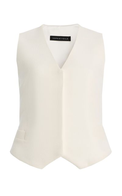 SEV SEV Tailored WoolCrepe Vest White FR 36