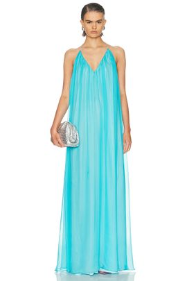 Showpo - JANEZKIE MIDI DRESS - FEMME TIERED JACQUARD FORMAL DRESS IN LIGHT  BLUE