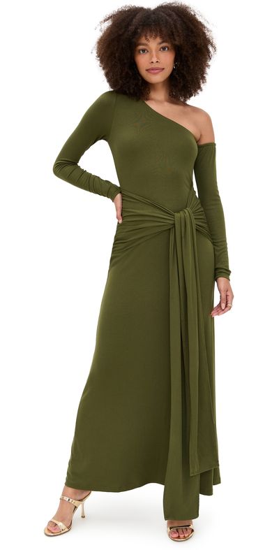 Seven Wonders - Bianca One Shoulder Maxi Dress Army Green Seven Wonders - Bianca One Shoulder Maxi Dress Army Green
