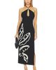 SEVEN WONDERS SEVEN WONDERS Brontie Keyhole Halter Midi Dress - 1