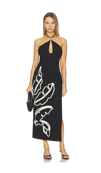 SEVEN WONDERS - Brontie Keyhole Halter Midi Dress SEVEN WONDERS - Brontie Keyhole Halter Midi Dress