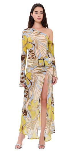 Seven Wonders Seven Wonders Daria One Shoulder Maxi Dress Minki Blue