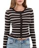 Seven Wonders Seven Wonders Donna Knit Blouse Chocolate/Cream - 1