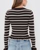 Seven Wonders Seven Wonders Donna Knit Blouse Chocolate/Cream - 3