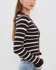 Seven Wonders Seven Wonders Donna Knit Blouse Chocolate/Cream - 4