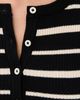 Seven Wonders Seven Wonders Donna Long Sleeve Knit Top Black/Cream - 6
