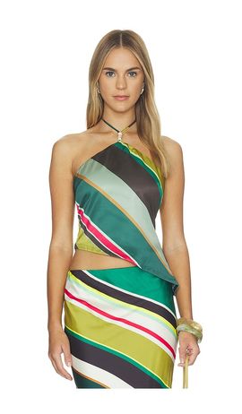 SEVEN WONDERS SEVEN WONDERS Estella Asymmetrical Hem Halter Top