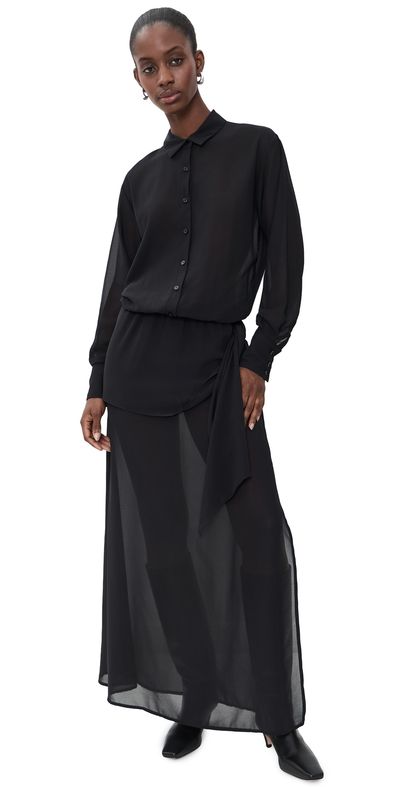 Seven Wonders Seven Wonders Isabella Shirt Maxi Dress Black